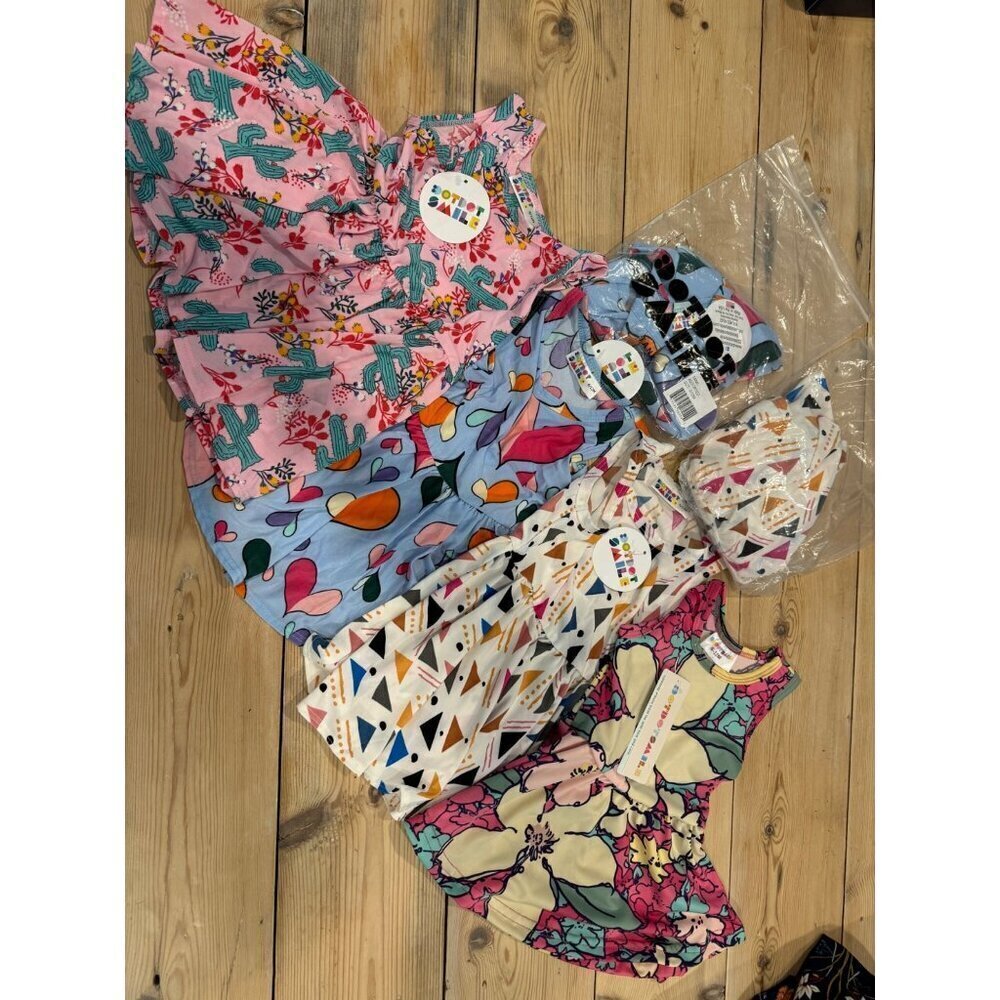 Baby Gi6-12 Months LOT OF 6 Dot Dot Smile Tank Twirl Dress Hearts Shades Floral - Picture 2 of 7